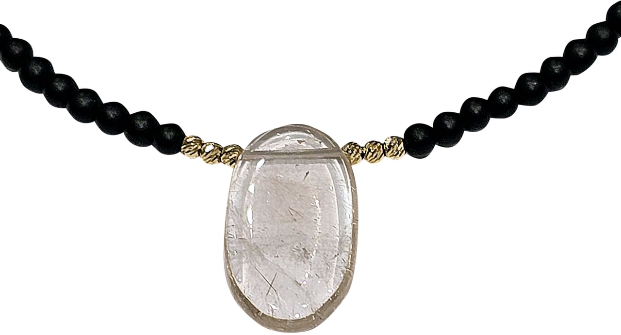 Catherine Michiels Collier Reverie Noire Agates perles Or 1 Quartz TFW24-44 Catherine Michiels bijoux jewellery Divers