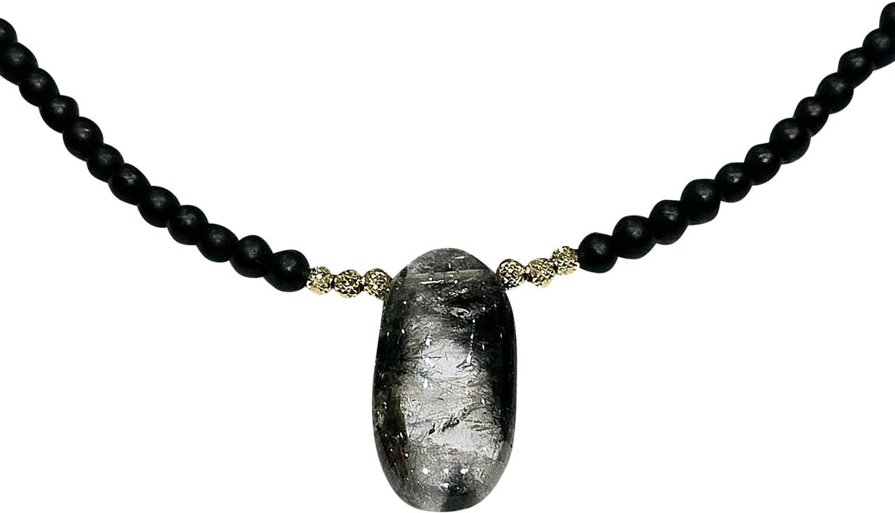 Catherine Michiels Collier Reverie Noire Agates perles Or 1 Quartz TFW24-44 Catherine Michiels bijoux jewellery Divers
