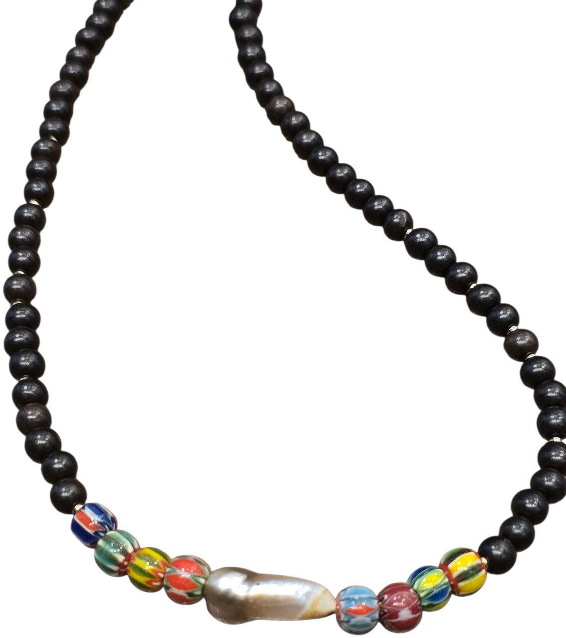 Catherine Michiels Collier Vloom perle Tahiti baroque perles multico & ebène Catherine Michiels LEV18 1 Divers