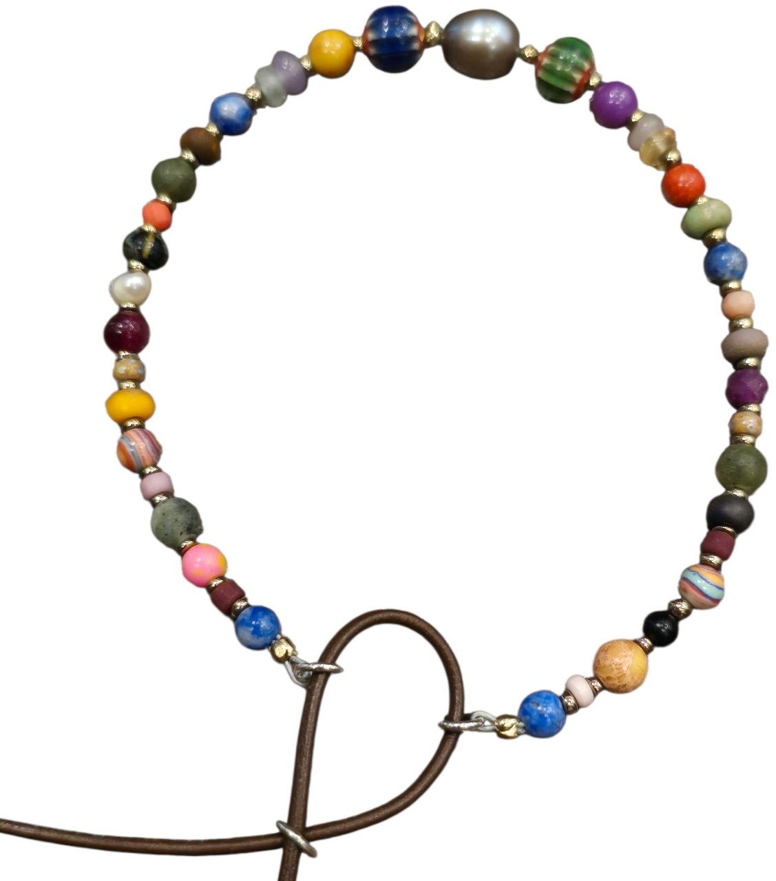 Catherine Michiels Bracelet Zaza B Zazou Perles vintage japo afro eau douce hématite pierres FW2527 bijoux Catherine Michiels Divers