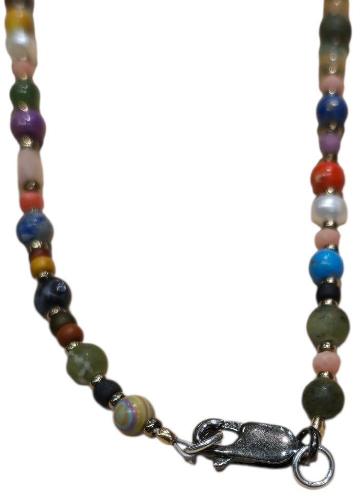 Catherine Michiels Collier Zaza court Perles vintage japon afro eau douce hématite pierres bijoux Catherine Michiels FW2527 Divers