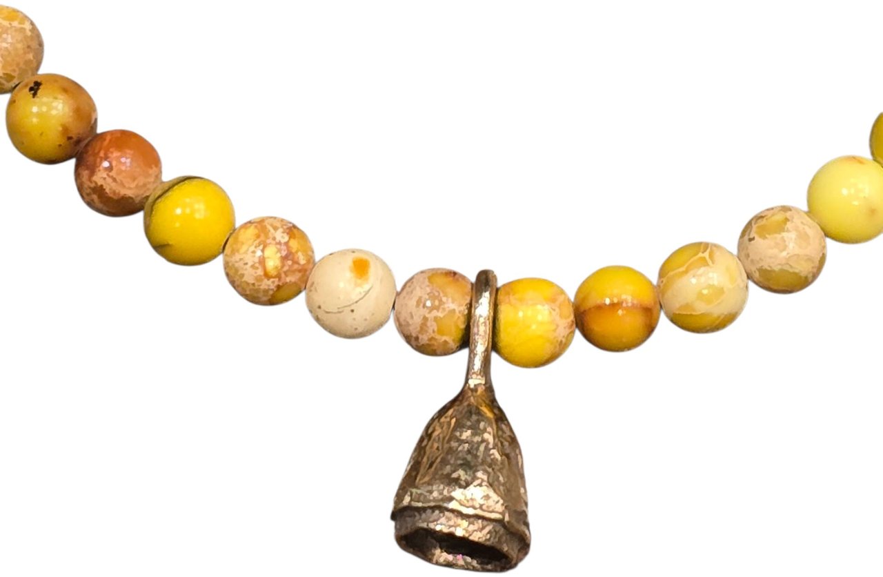Catherine Michiels Bracelet Yellow jasper jaune 4mm graine Eucalyptus Clara BR bijoux Catherine Michiels Geel