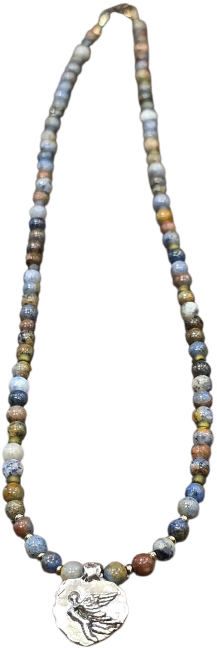 Catherine Michiels Collier L/E Free From Fear argent pierres sodalite bijoux Catherine Michiels Divers