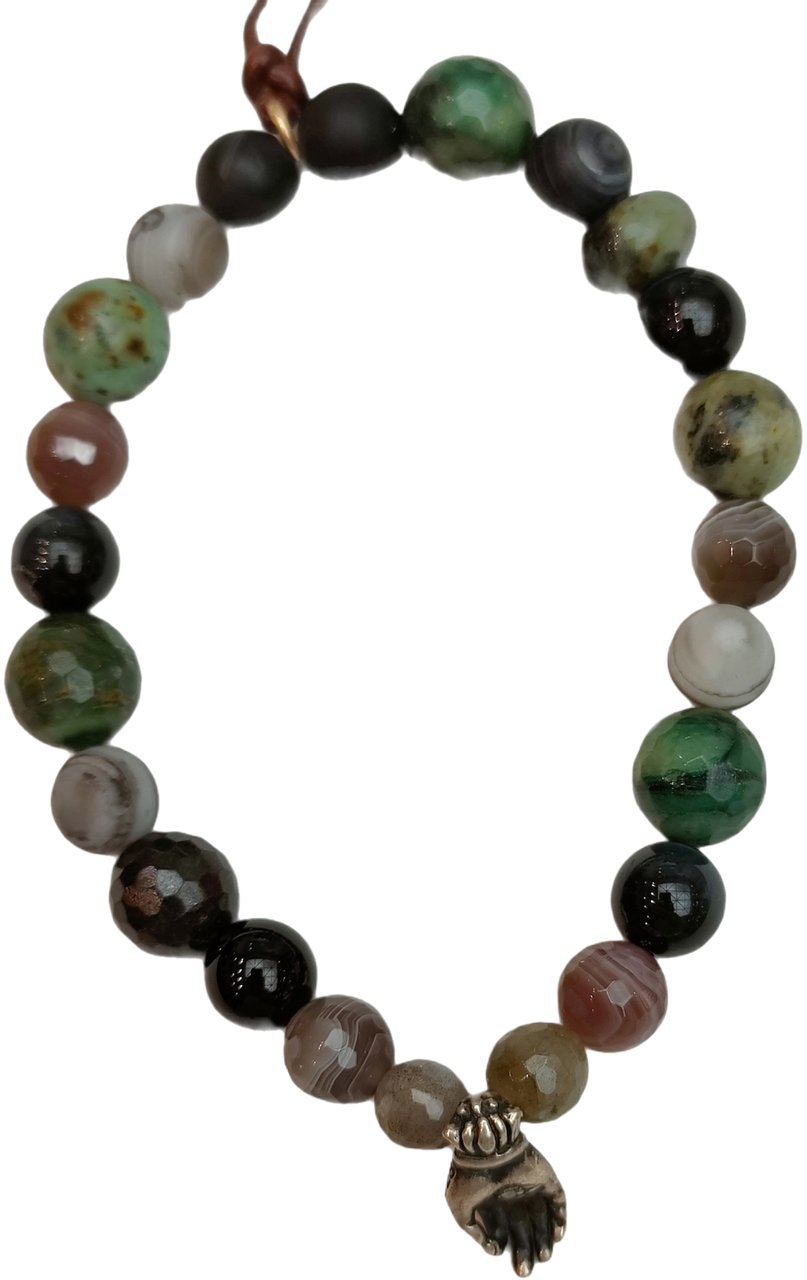 Catherine Michiels Bracelet Mudra Hand bronze agate noire turquoise onyx labradorite Catherine Michiels Divers