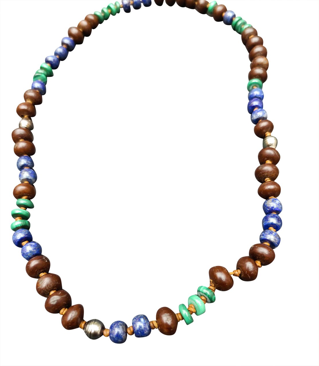 Catherine Michiels Collier sautoir médium malachite ebene lapis lazulite perles SP2298 Vittorio Catherine Michiels Divers