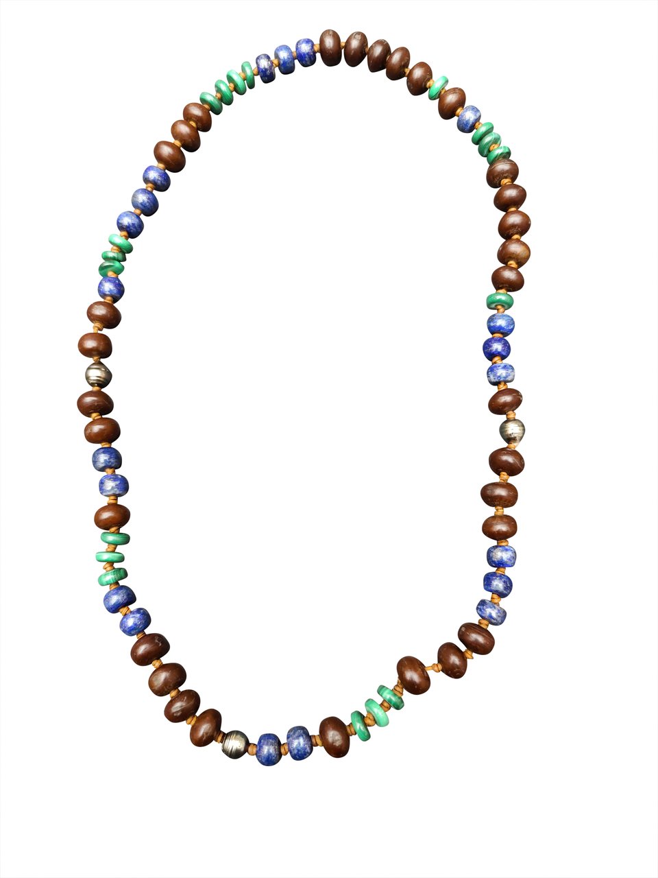 Catherine Michiels Collier sautoir médium malachite ebene lapis lazulite perles SP2298 Vittorio Catherine Michiels Divers
