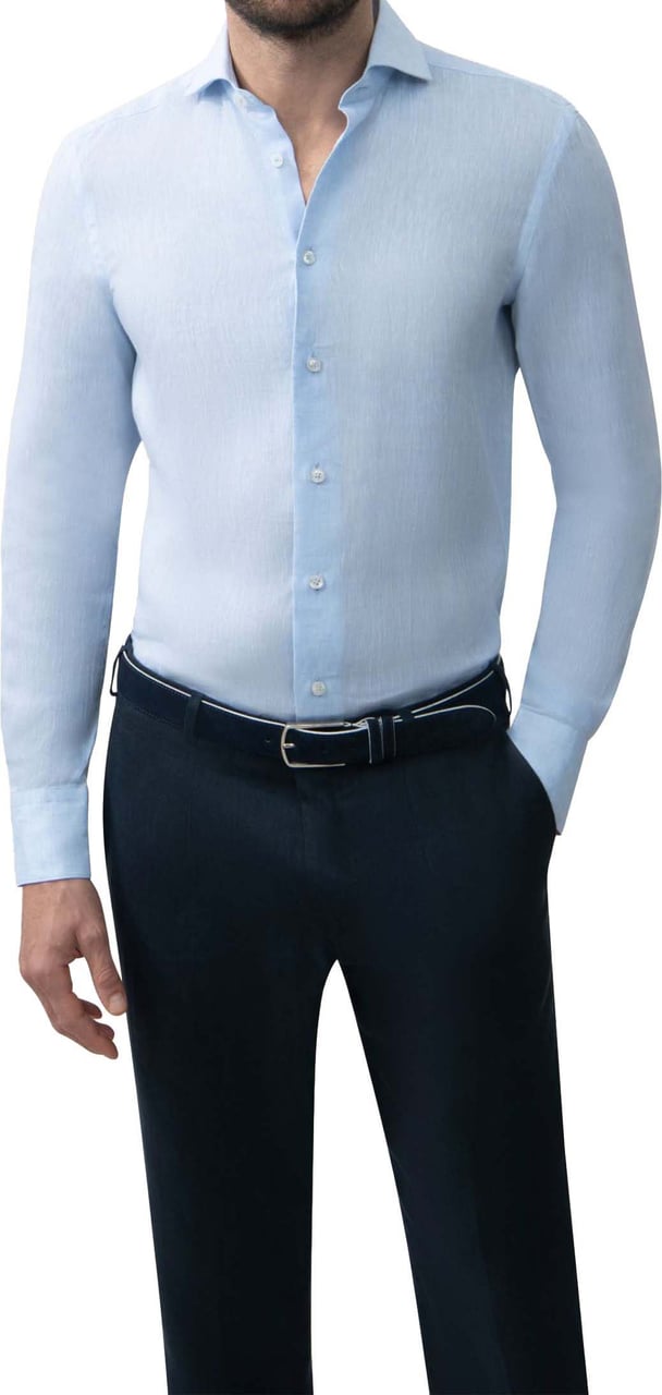 Cavallaro Cavallaro Firento Lange Mouw Overhemden Lichtblauw 110251052 Blauw
