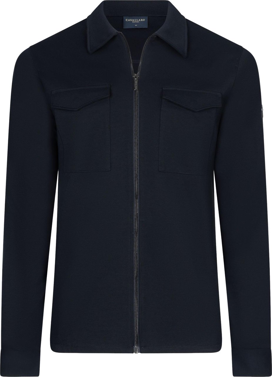 Cavallaro Zerino Overshirt Overshirts Donkerblauw 123261012 Blauw
