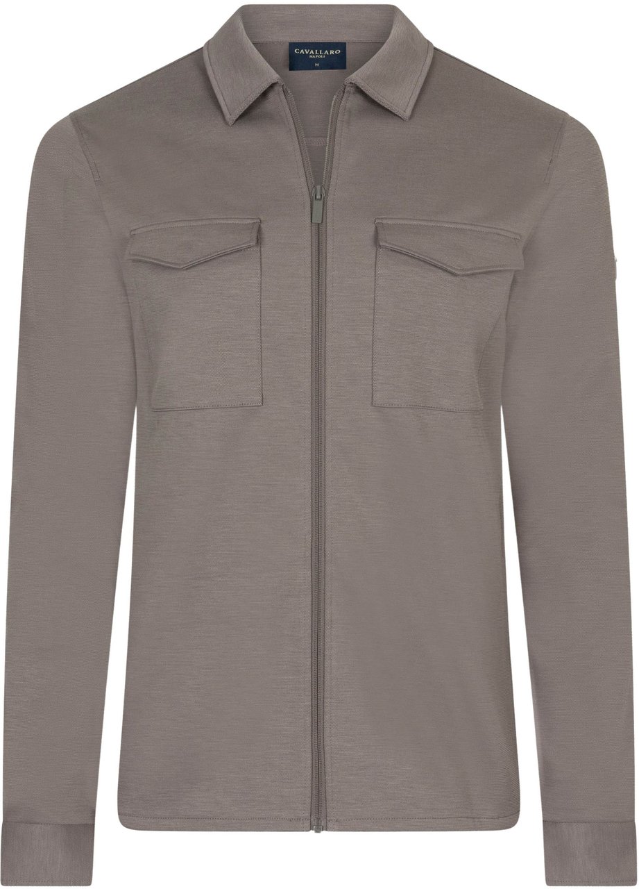 Cavallaro Cavallaro Zaverio Overshirt Overshirts Taupe 123261014 Taupe