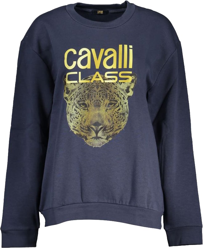 Cavalli Class Blue Polyester Women Sweatshirt Blauw
