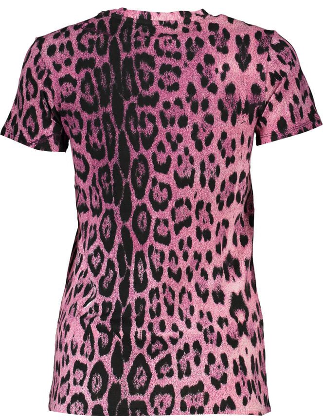 Cavalli Class Pink Cotton Women T-Shirt Roze