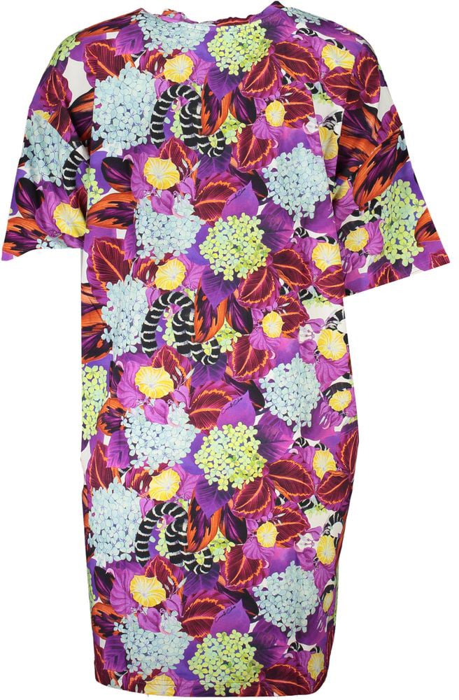 Cavalli Class Viola Cotton Women Dress Paars