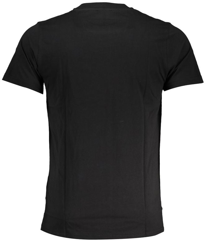Cavalli Class Black Cotton Men T-Shirt Zwart