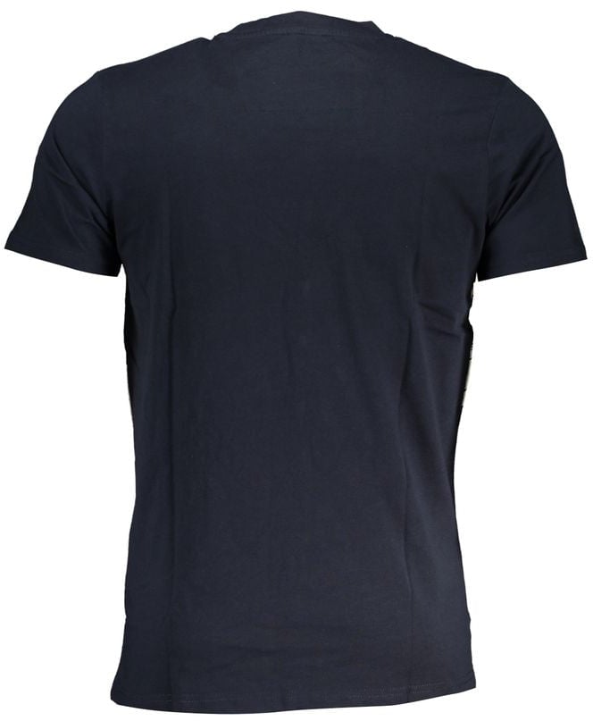 Cavalli Class Blu Cotton Men T-Shirt Blauw