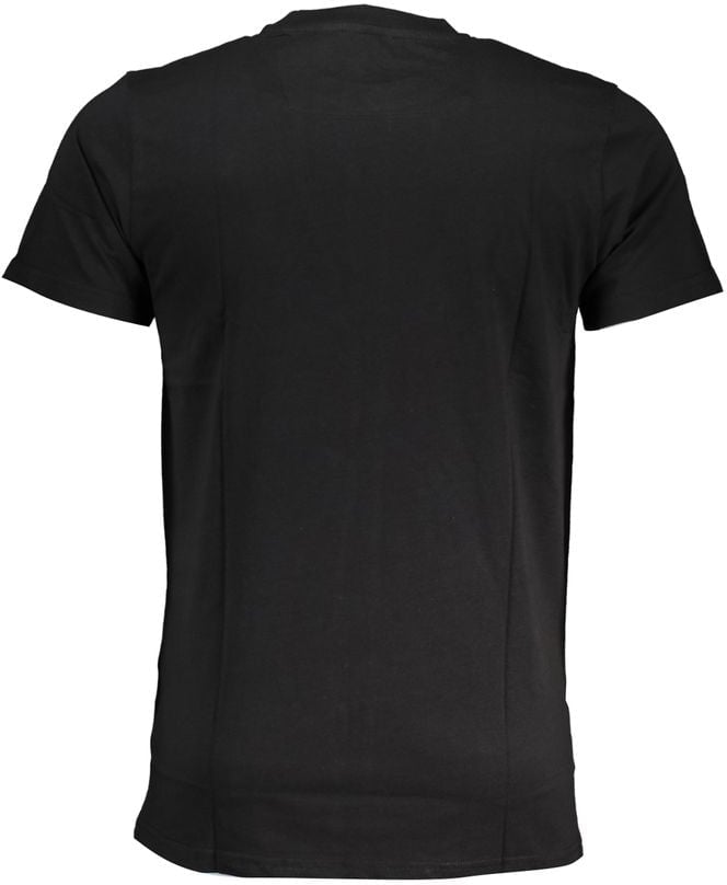 Cavalli Class Black Cotton Men T-Shirt Zwart