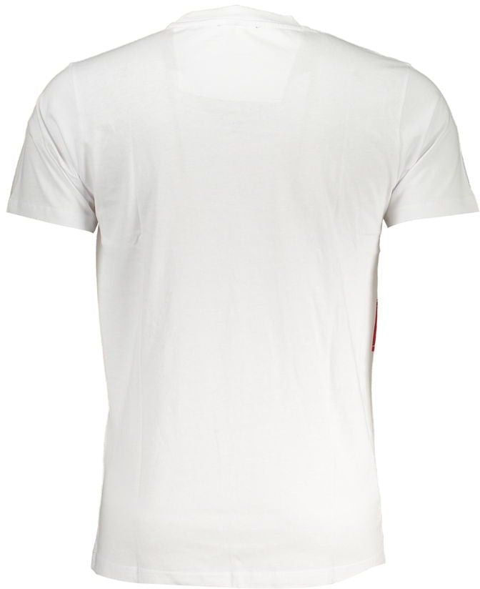 Cavalli Class Bianco Cotton Men T-Shirt Wit