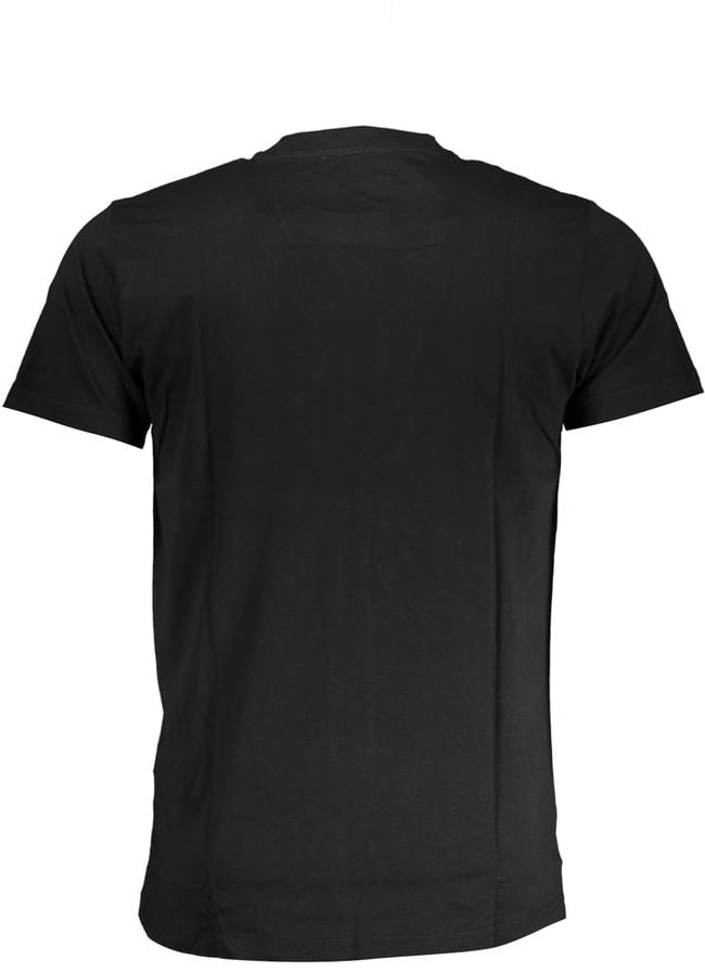 Cavalli Class Black Cotton Men T-Shirt Zwart