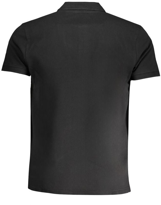 Cavalli Class Black Cotton Men's Polo Shirt Zwart