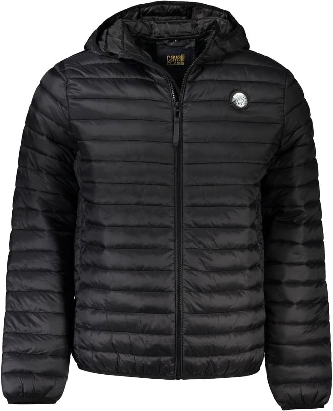 Cavalli Class Nero Poliammide Uomo Jacket Zwart