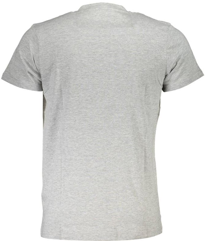 Cavalli Class Grigio Cotton Men T-Shirt Grijs