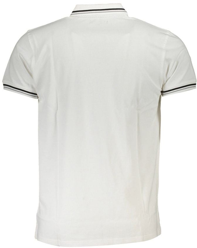 Cavalli Class White Cotton Men Polo Shirt Wit