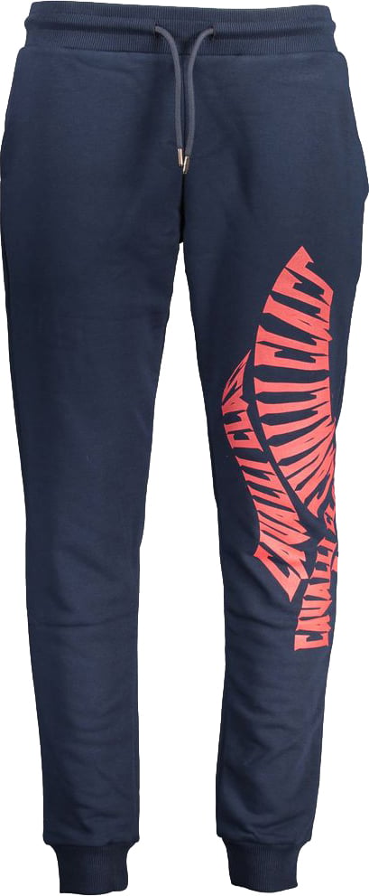 Cavalli Class Blue Cotton Men's Sweatpants Blauw
