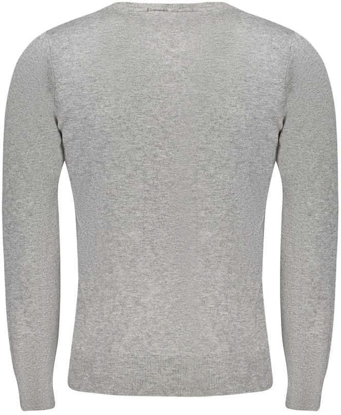 Cavalli Class Grigio Viscosa Men's Sweater Grijs