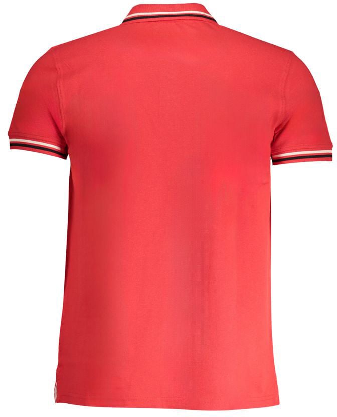 Cavalli Class Red Cotton Men Polo Shirt Rood