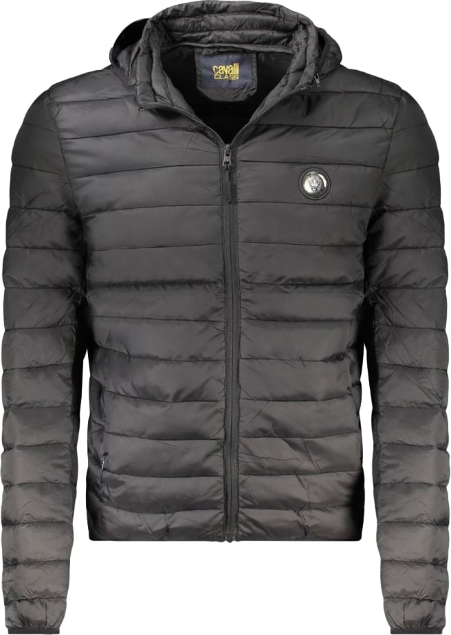 Cavalli Class Black Polyester Men's Light Jacket Zwart