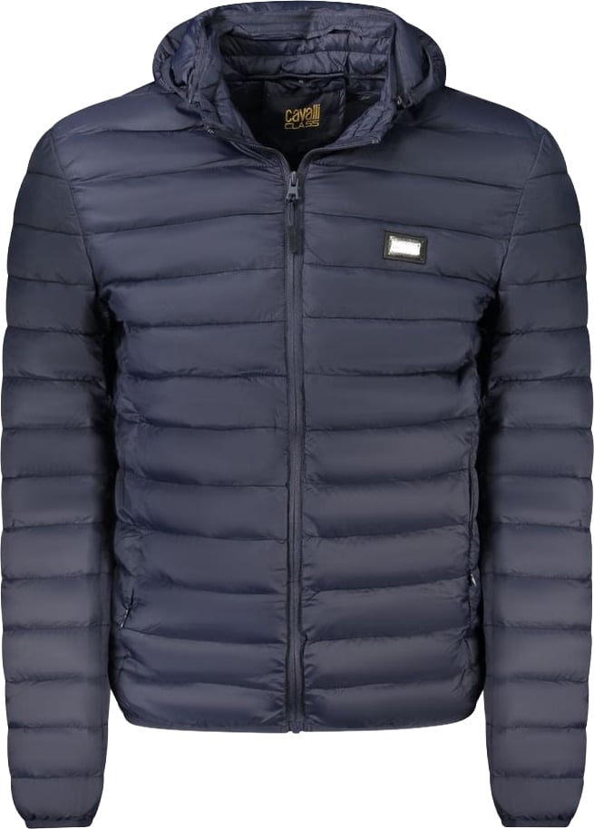 Cavalli Class Blu Polyester Men Light Jacket Blauw