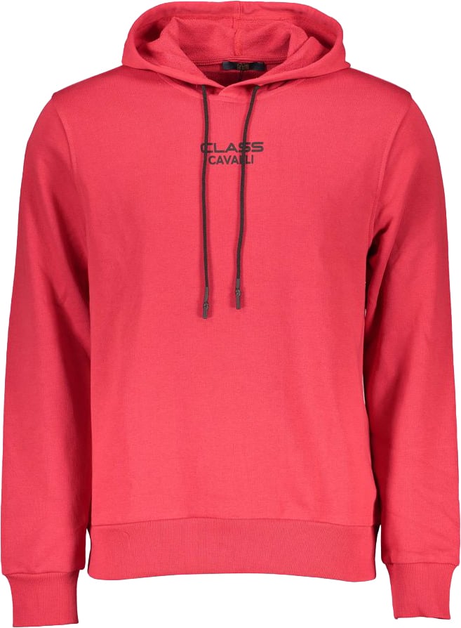Cavalli Class Rosso Cotton Mens Sweatshirt Rood