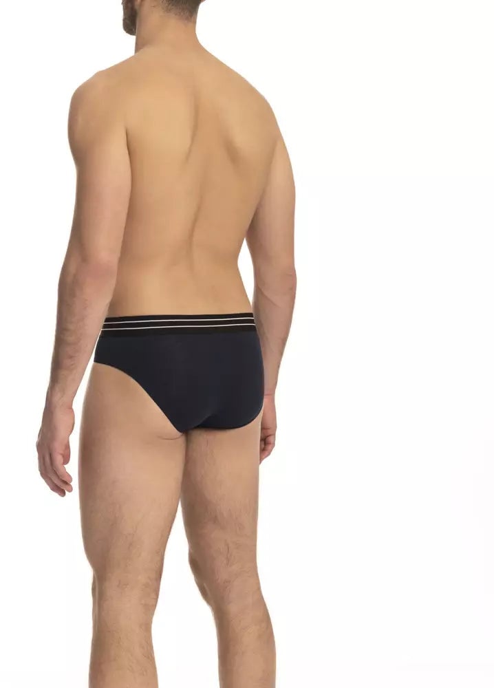 Cavalli Class Blue Cotton Men Underwear Pack Blauw
