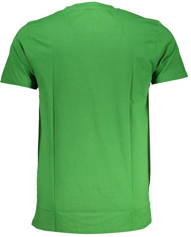 Cavalli Class Verde Cotton Men T-Shirt Blauw