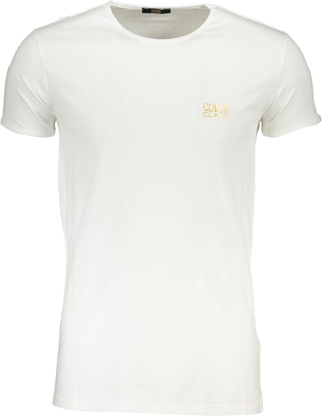 Cavalli Class White Cotton Men's T-Shirt Wit