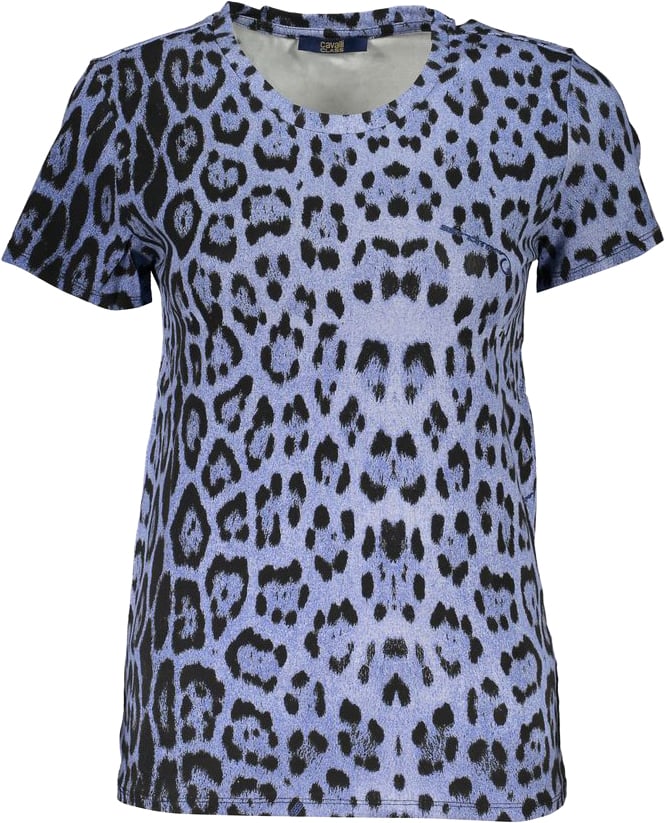 Cavalli Class Azzurro Cotton Women T-Shirt Oranje