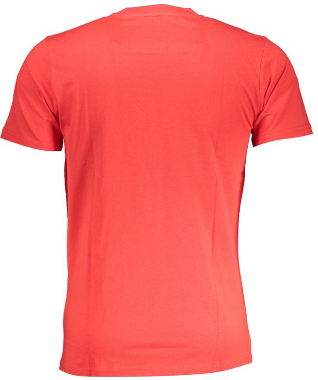 Cavalli Class Rosso Cotton Men T-Shirt Rood