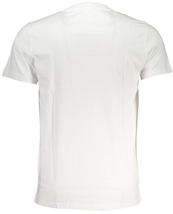 Cavalli Class Bianco Cotton Men T-Shirt Groen