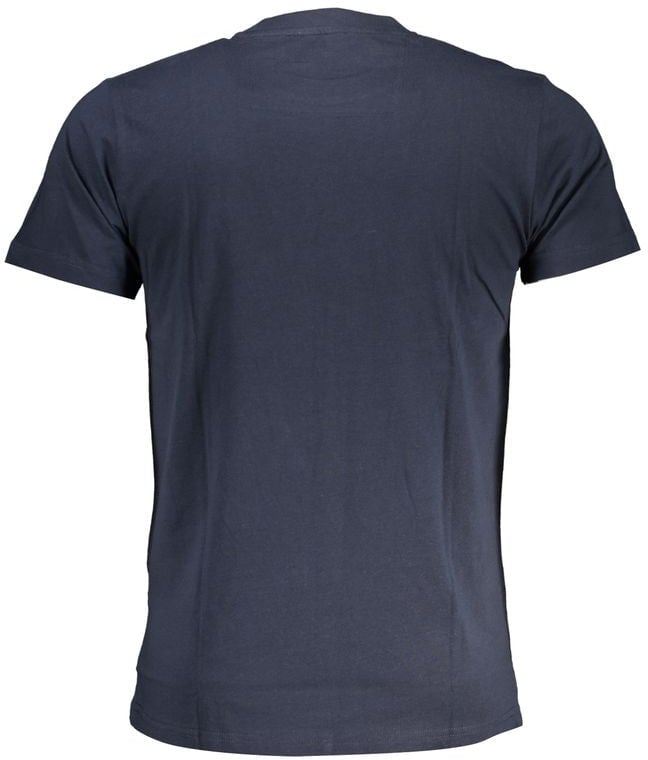 Cavalli Class Blu Cotton Men T-Shirt Blauw