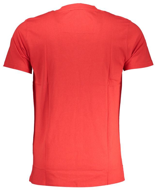 Cavalli Class Red Cotton Men T-Shirt Rood