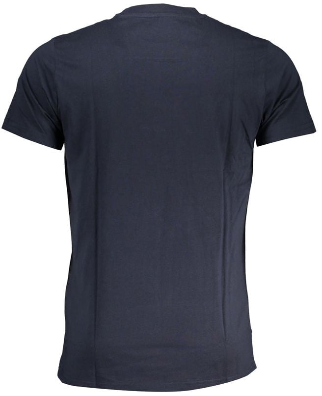 Cavalli Class Blu Cotton Mens T-Shirt Blauw