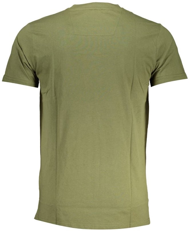 Cavalli Class Verde Cotton Men T-Shirt Blauw