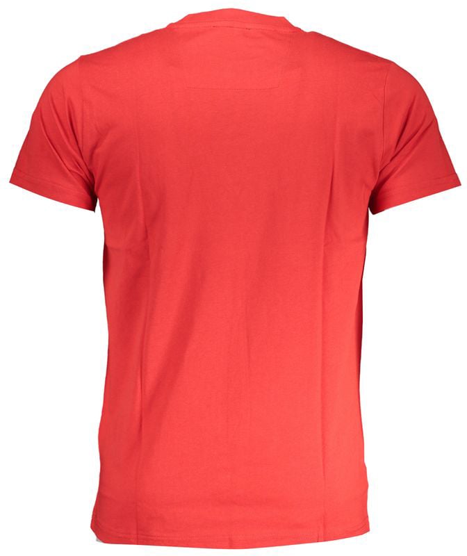 Cavalli Class Rosso Cotton Men T-Shirt Rood