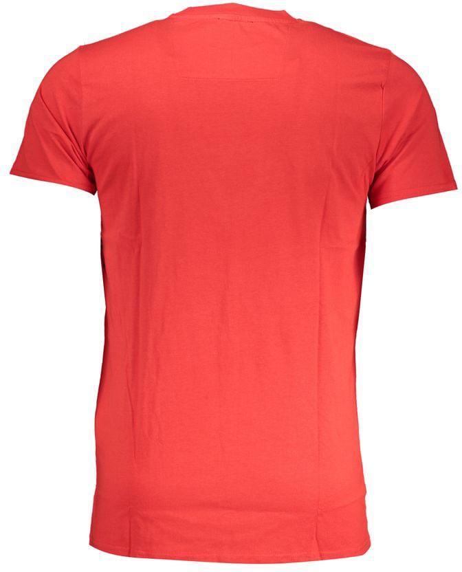 Cavalli Class Red Cotton Men T-Shirt Rood