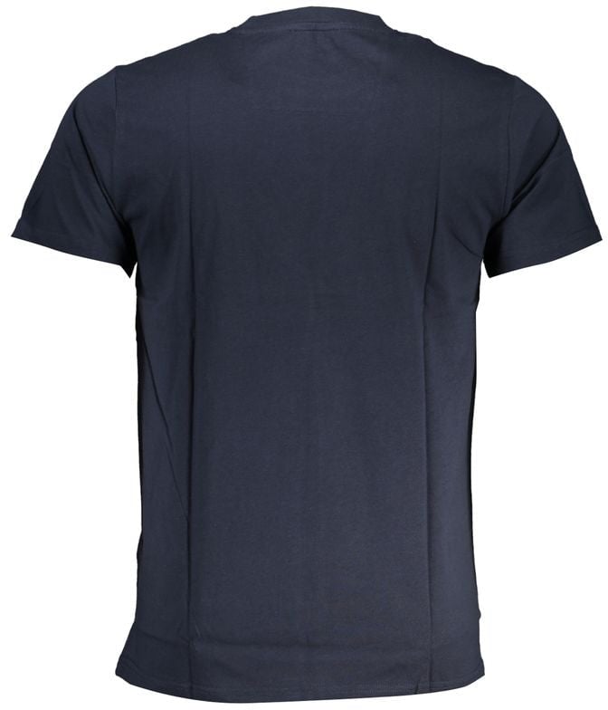 Cavalli Class Blue Cotton Men T-Shirt Blauw