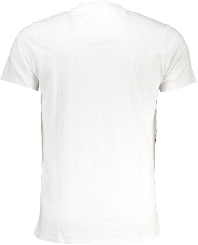 Cavalli Class Bianco Cotton Men T-Shirt Groen