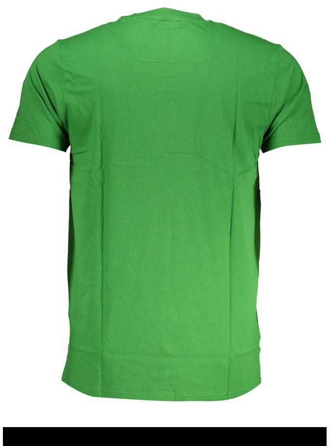 Cavalli Class Verde Cotton Men T-Shirt Beige