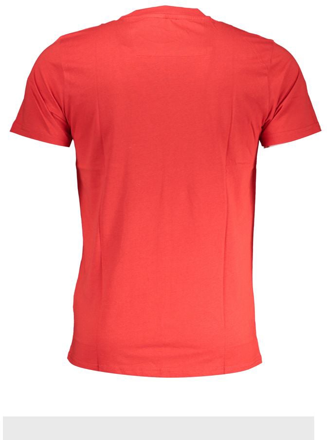 Cavalli Class Rosso Cotton Men T-Shirt Rood