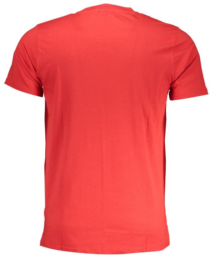 Cavalli Class Red Cotton Men T-Shirt Rood