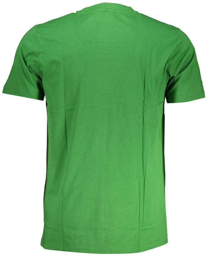 Cavalli Class Verde Cotton Men T-Shirt Beige