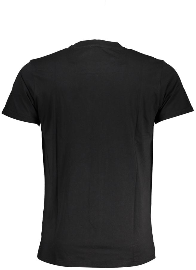 Cavalli Class Black Cotton Men T-Shirt Zwart